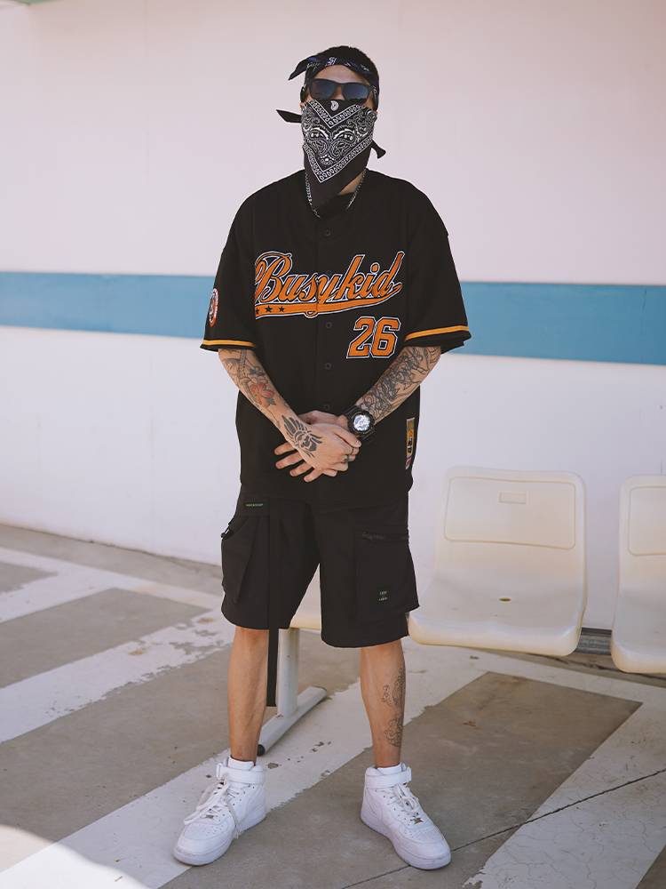 HolyCrap American Baseball Short Sleeve Summer West Coast Hiphop Street Dance Original Hip Hip Hip Shirt Jersey T -shirt