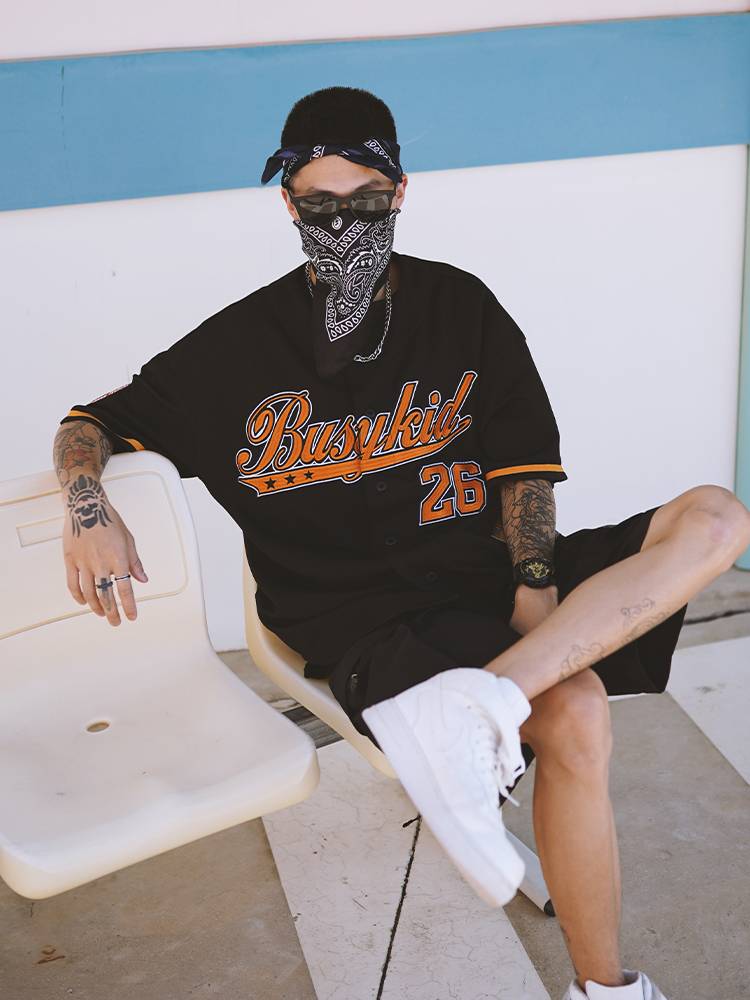 HolyCrap American Baseball Short Sleeve Summer West Coast Hiphop Street Dance Original Hip Hip Hip Shirt Jersey T -shirt