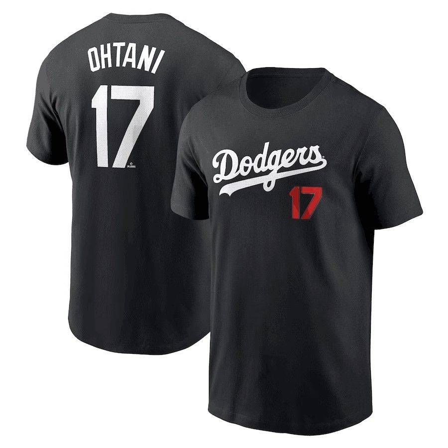 Baseball alliance DODGERS Los Angeles Dodge 17# OHTANI Dagu Shochi short -sleeved T -shirt