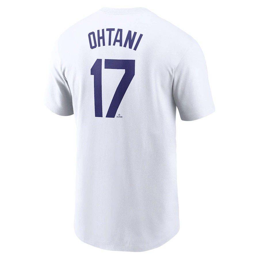 Baseball alliance DODGERS Los Angeles Dodge 17# OHTANI Dagu Shochi short -sleeved T -shirt