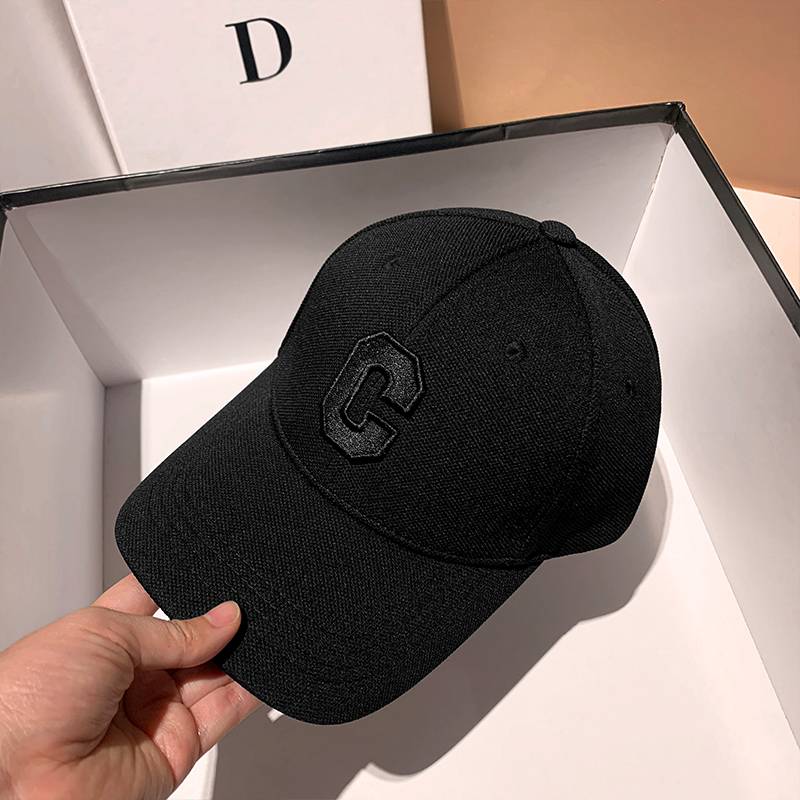 2024 new technology fabric pineapple grid big hat brim hard, stylish face, face, small C bid embroidery reduction baseball cap