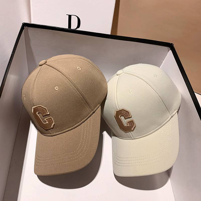 2024 new technology fabric pineapple grid big hat brim hard, stylish face, face, small C bid embroidery reduction baseball cap