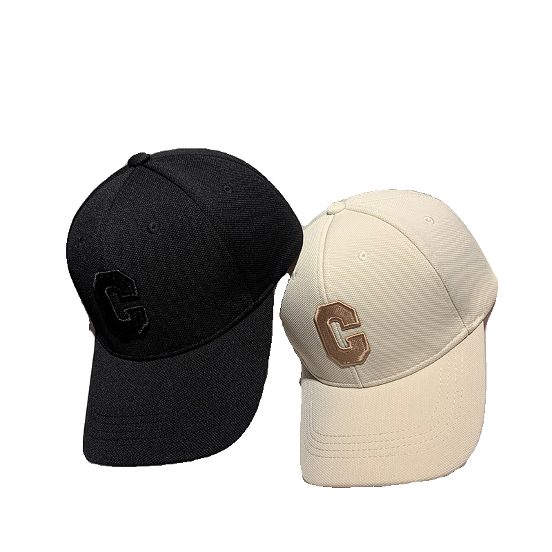 2024 new technology fabric pineapple grid big hat brim hard, stylish face, face, small C bid embroidery reduction baseball cap