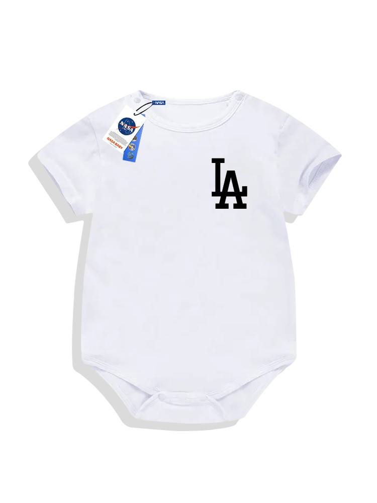 NASA summer new baby LA pure cotton conjoined baseball climbing clothes fart American tide brand triangle thin