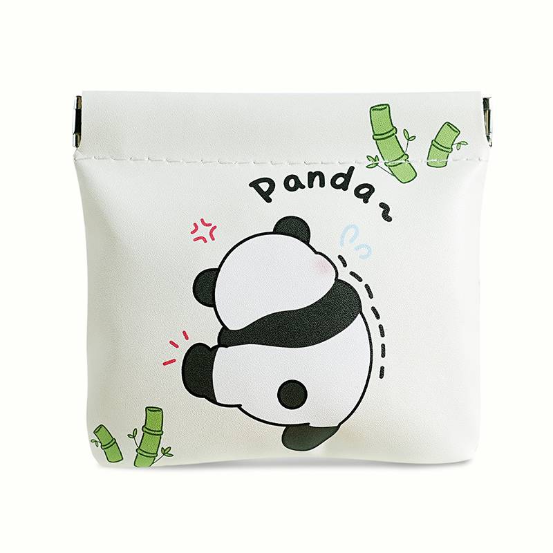 Cute Panda Sheeton Automatic Closing Data Cable Caps Cable Piece Person Person Portable Portable Digital Bag