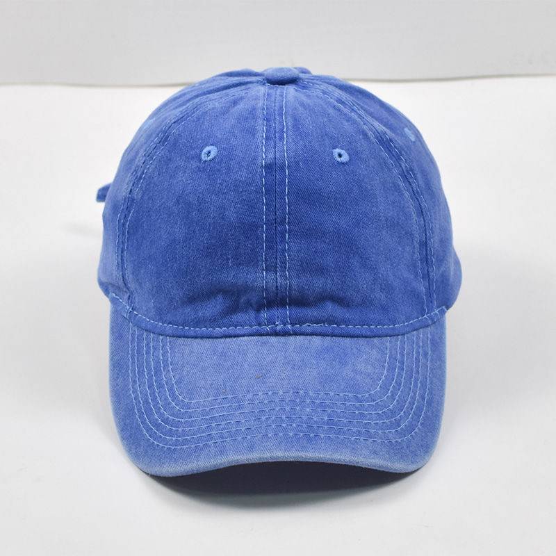 Customized LOGO embroidery printing pattern denim big head circumference high -end washing comes to formulate catering baseball caps