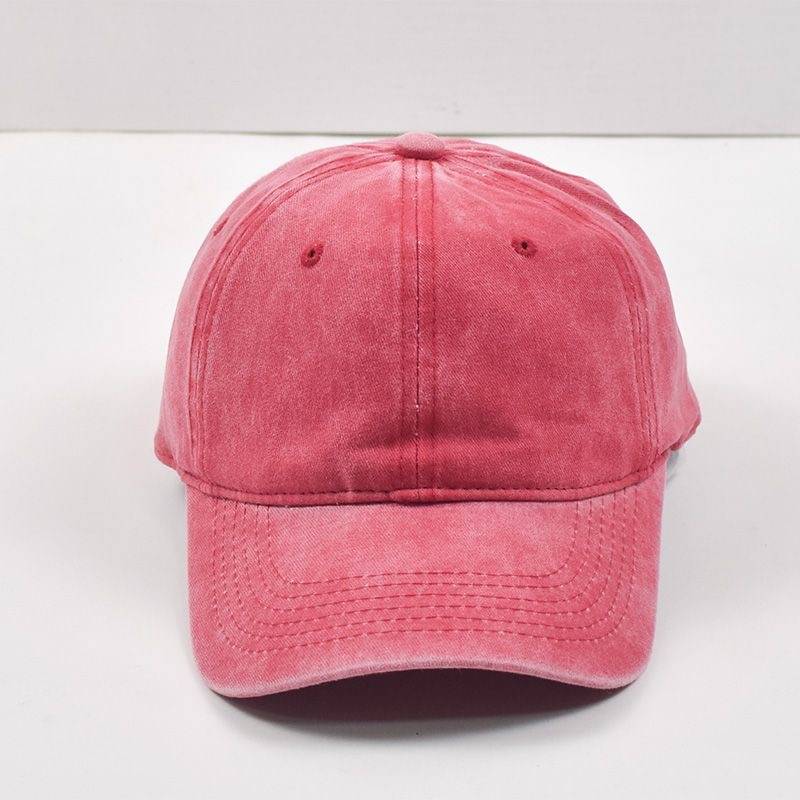 Customized LOGO embroidery printing pattern denim big head circumference high -end washing comes to formulate catering baseball caps