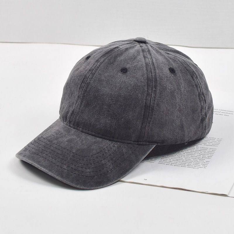 Customized LOGO embroidery printing pattern denim big head circumference high -end washing comes to formulate catering baseball caps