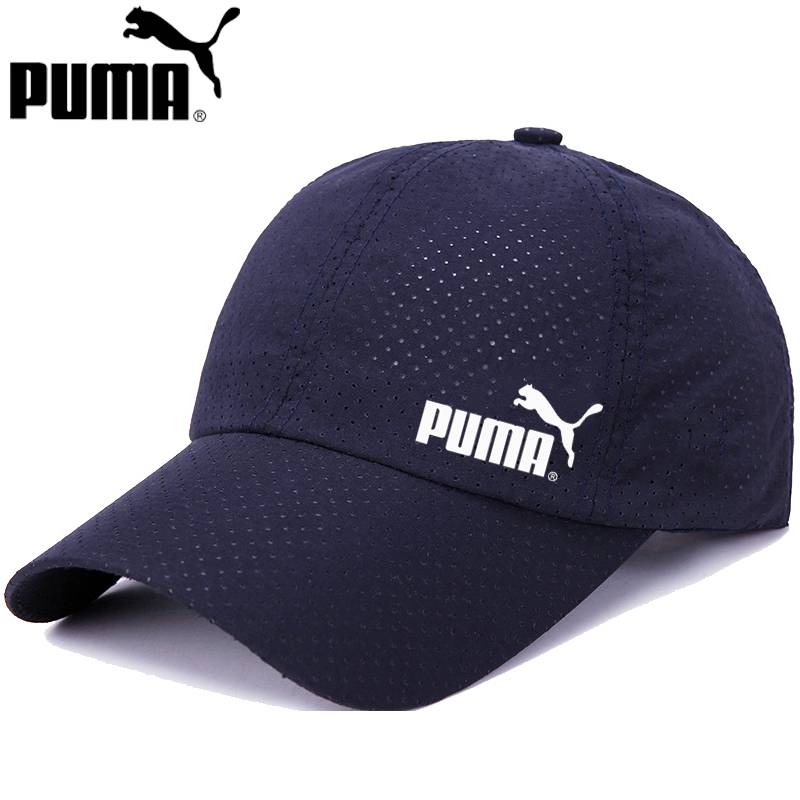 PUMA Puma Baseball Men's Women's Net Eyes Fast Light Gray 24 Summer Hat Sports Muslin Hat 025907-03