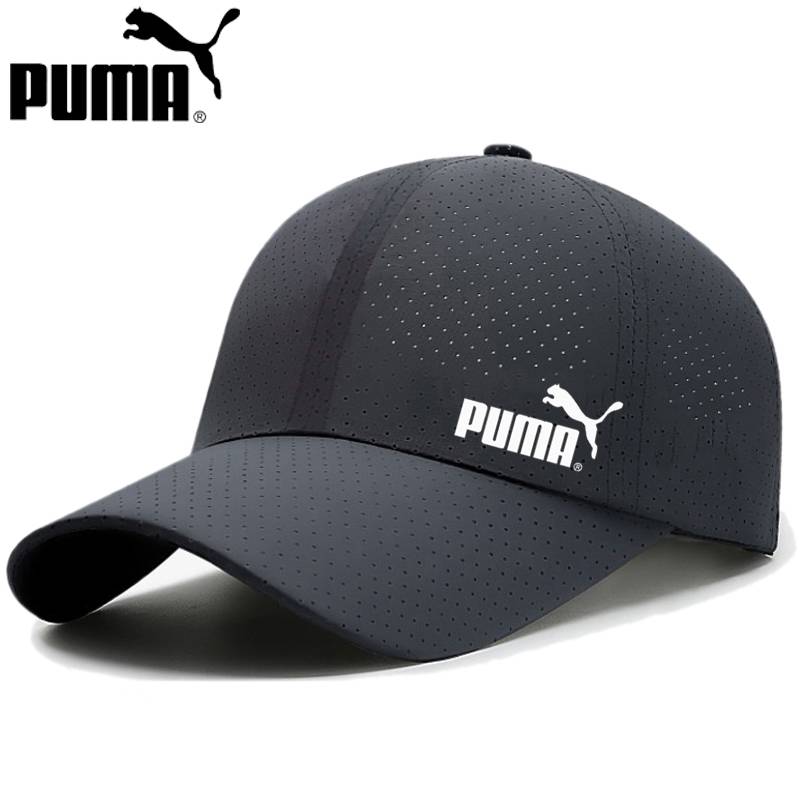 PUMA Puma Baseball Men's Women's Net Eyes Fast Light Gray 24 Summer Hat Sports Muslin Hat 025907-03