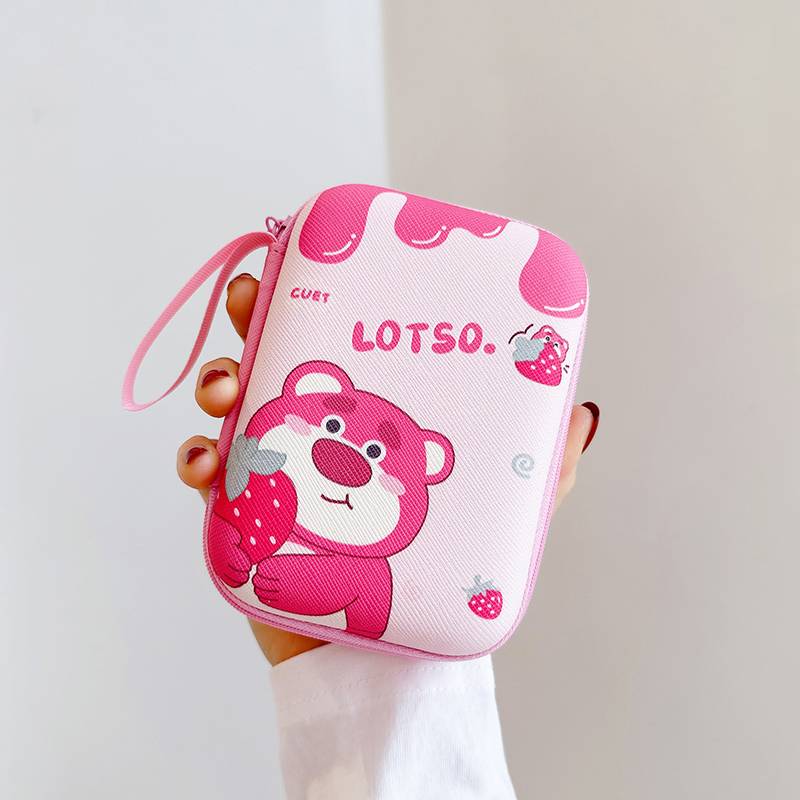 Long bag [Holding Strawberry Bear] Multi -function storage ★ Anti -drop