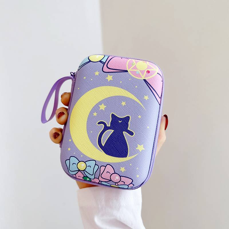 Long bag [Moon Luna Cat] Multi -function storage ★ Anti -drop