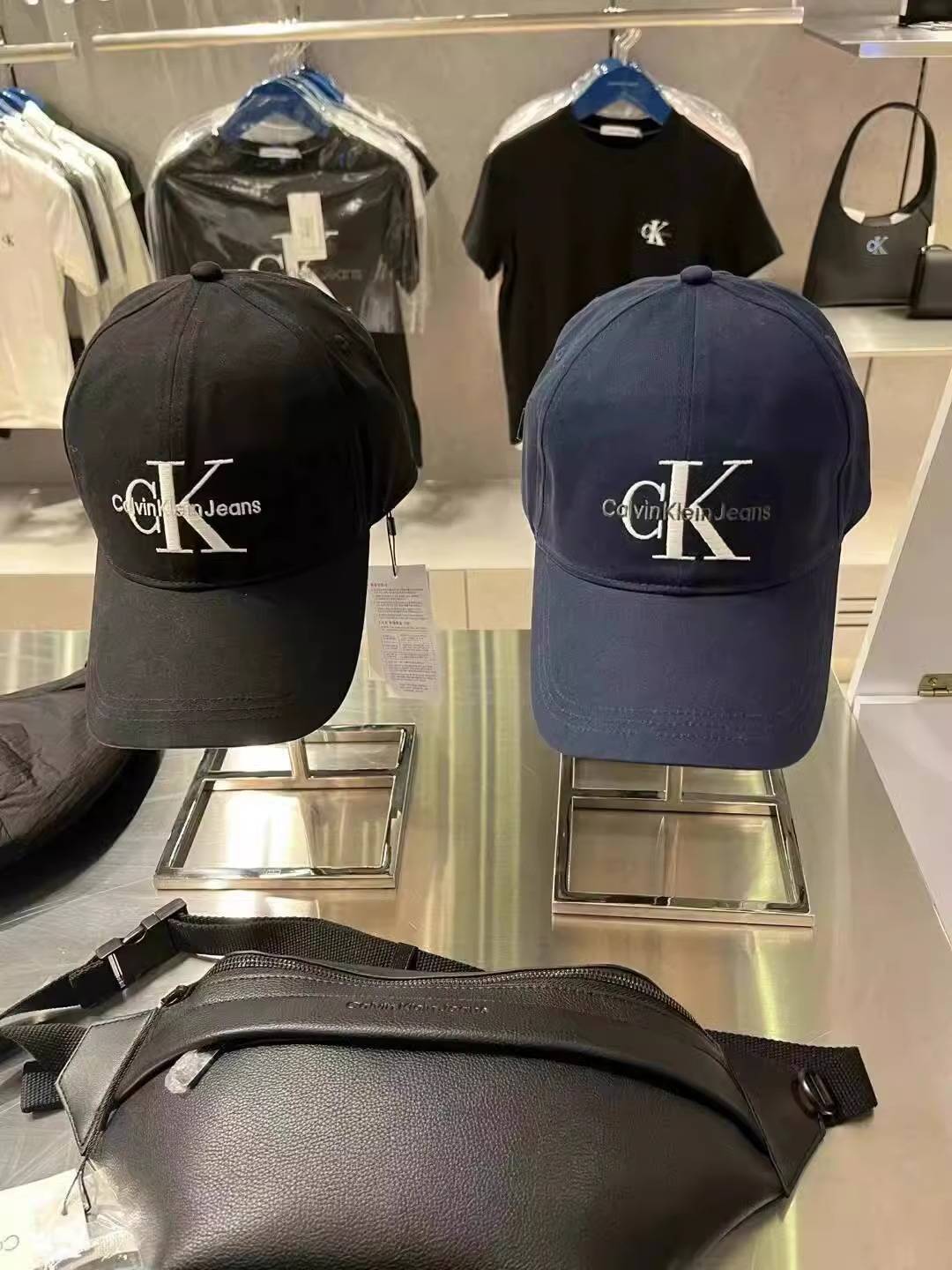 Genuine CK hat Jennle, the same letters, embroidery sunscreen, duck tongue cap couples sports versatile denim baseball cap