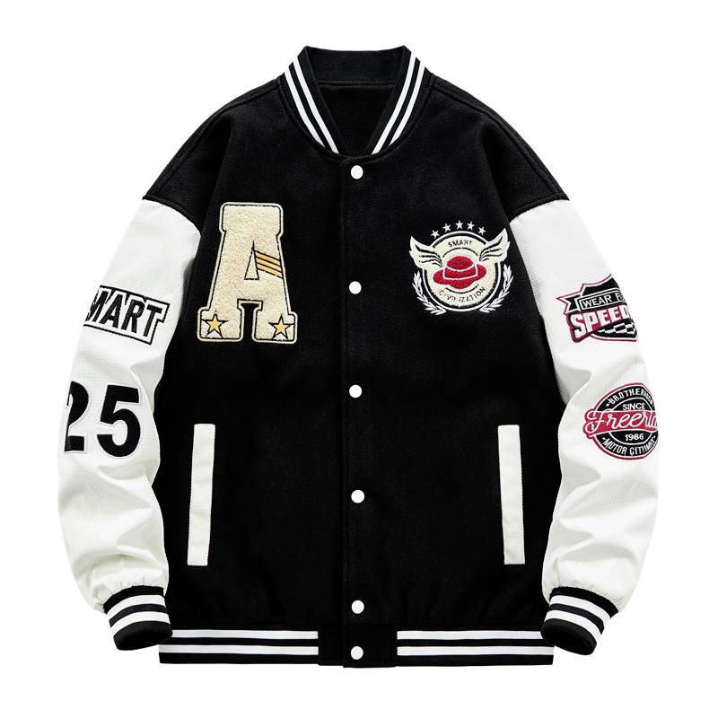 NASA co -branded American baseball uniform men's and women's spring and autumn loose tide brand couple dress embroidered large size jacket jacket