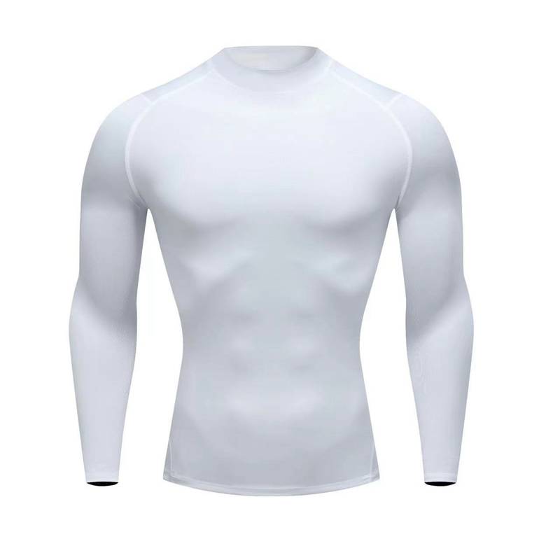 Single baseball lining high bomb -speed drying long -sleeved long -sleeved turtleneck, hygroscopic, sweat, black and white Tibetan green adult movement