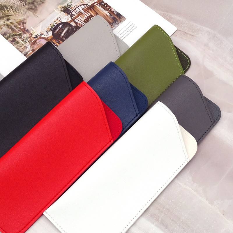 CLOSE-LOOKING PU GLASSES BOX, LEATHER KNIFE POCKET SLANT SUNGLASSES BAG OPEN AND CUSTOMIZE