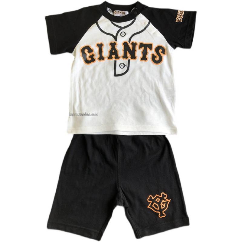 Japanese professional baseball read -selling giant Giants spring and summer young children long -sleeved baseball shirt short -sleeved set