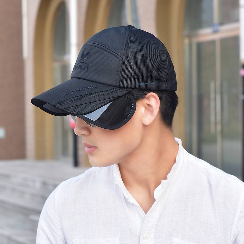 Hat printing embroidery sunscreen expansion hat brimning covered face hat outdoor cycling travel advertisement cap custom logo