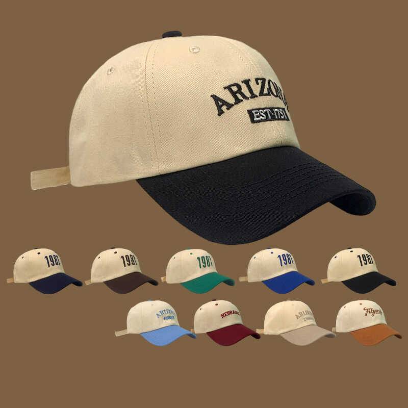 Color -fighting baseball hat female 2024 new American sun showing face little little tongue hat autumn and winter Korean hats men's spring