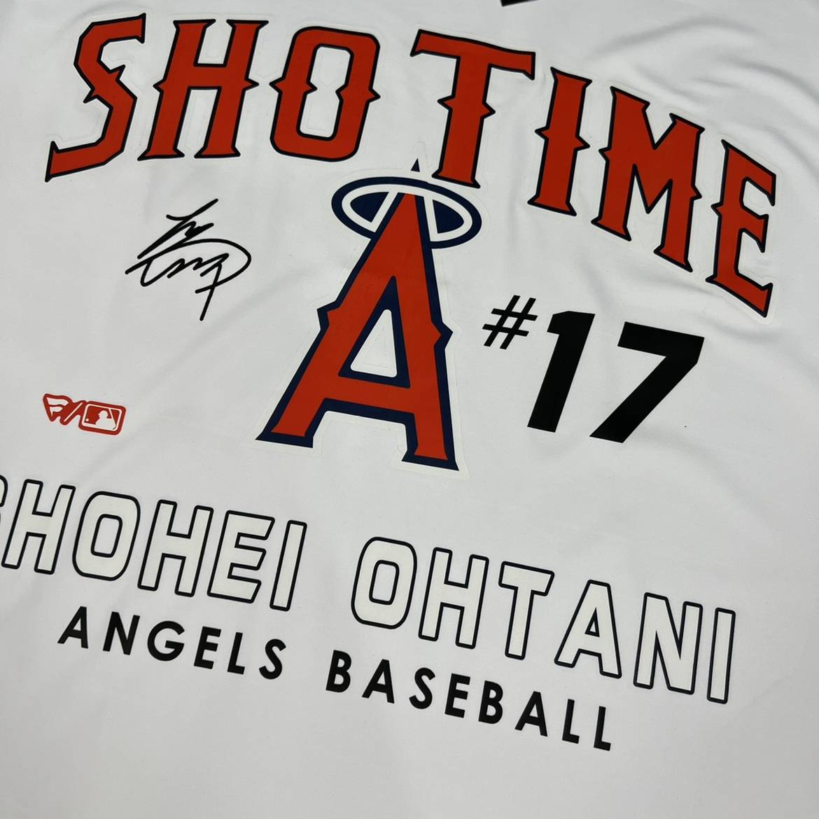 American Los Angeles Angel Okuki Shochi Baseball Memorial T -shirt Men and Women Circles Black and White Code