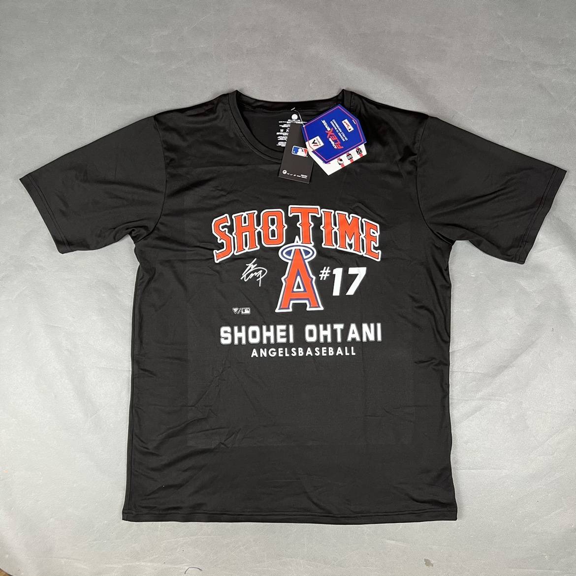American Los Angeles Angel Okuki Shochi Baseball Memorial T -shirt Men and Women Circles Black and White Code