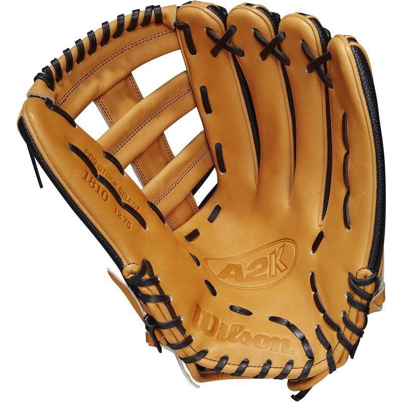 Wilson A2K OUTFIELD Black Gold Black Gold Soft Overseas Baseball Gloves Neutral Overseas Purchasing