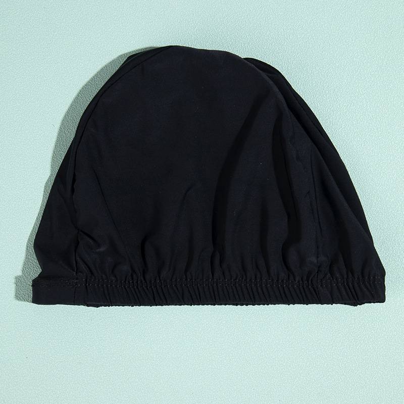 Polyester cloth swimming cap High elastic adult universal color independent packaging card paper hot spring swimming cap