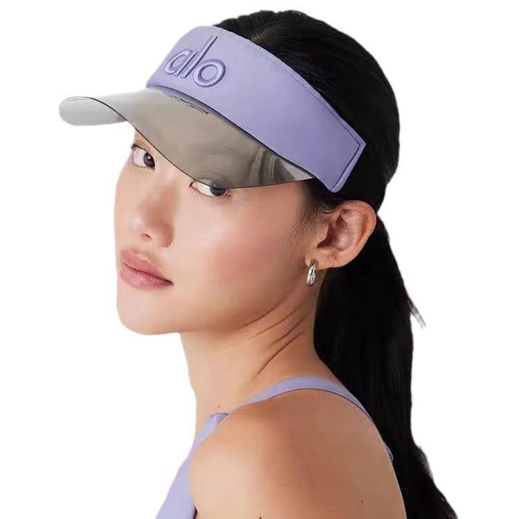 ALO baseball cap embroidery hard top hat Muck tongue hat European and American sunscreen sunshade top hat net yarn laser hat 2