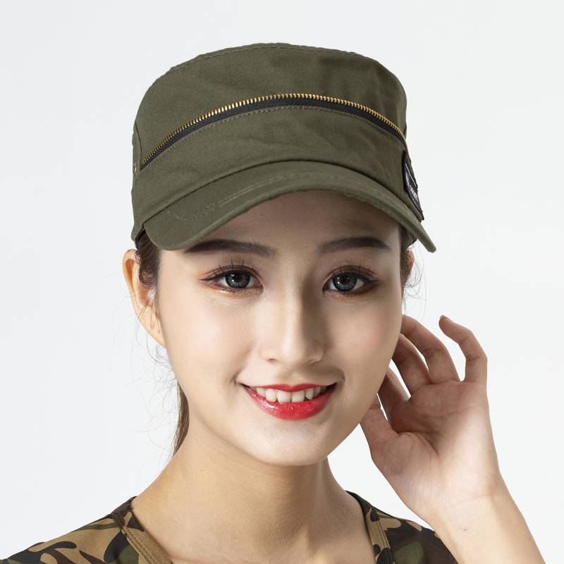 New Water Soldier Dance Hat Outdoor Camouflage Hat Men's Women's Army Green Flat Hat Autumn and Winter Cotton Baseball Hat
