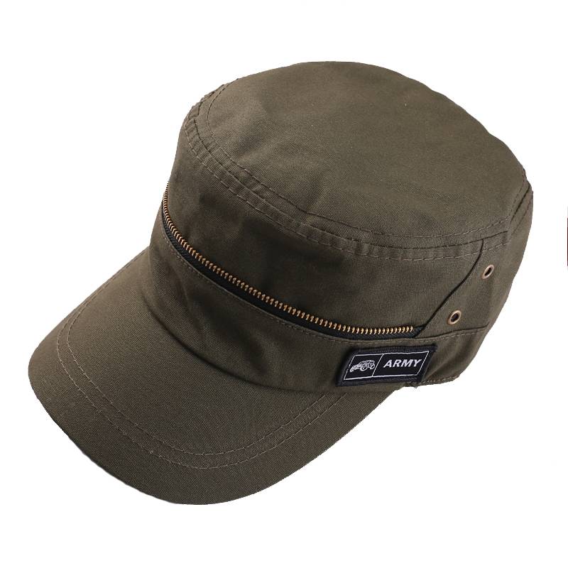 New Water Soldier Dance Hat Outdoor Camouflage Hat Men's Women's Army Green Flat Hat Autumn and Winter Cotton Baseball Hat