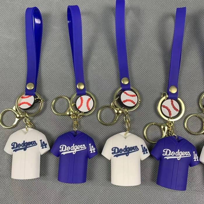 US job baseball Dodge jersey keychain baseball backpack pendant pendant gift white blue