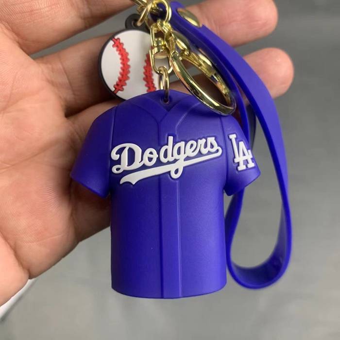 US job baseball Dodge jersey keychain baseball backpack pendant pendant gift white blue