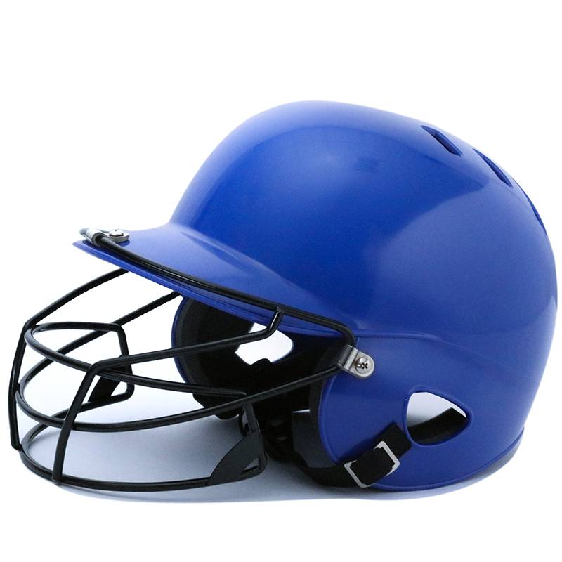Adult blue helmet with protective noodles