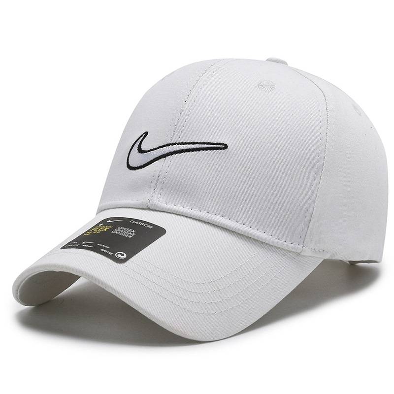 Nike adjustable hat Men's summer pure cotton breathable sports baseball cap Female universal net eye shading peaked cap