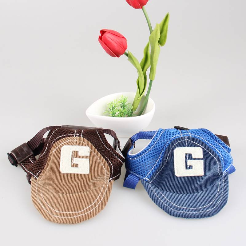 Pet hat Summer shading sun hat teddy golden hair dog baseball hat Pet products cat hat hair accessories