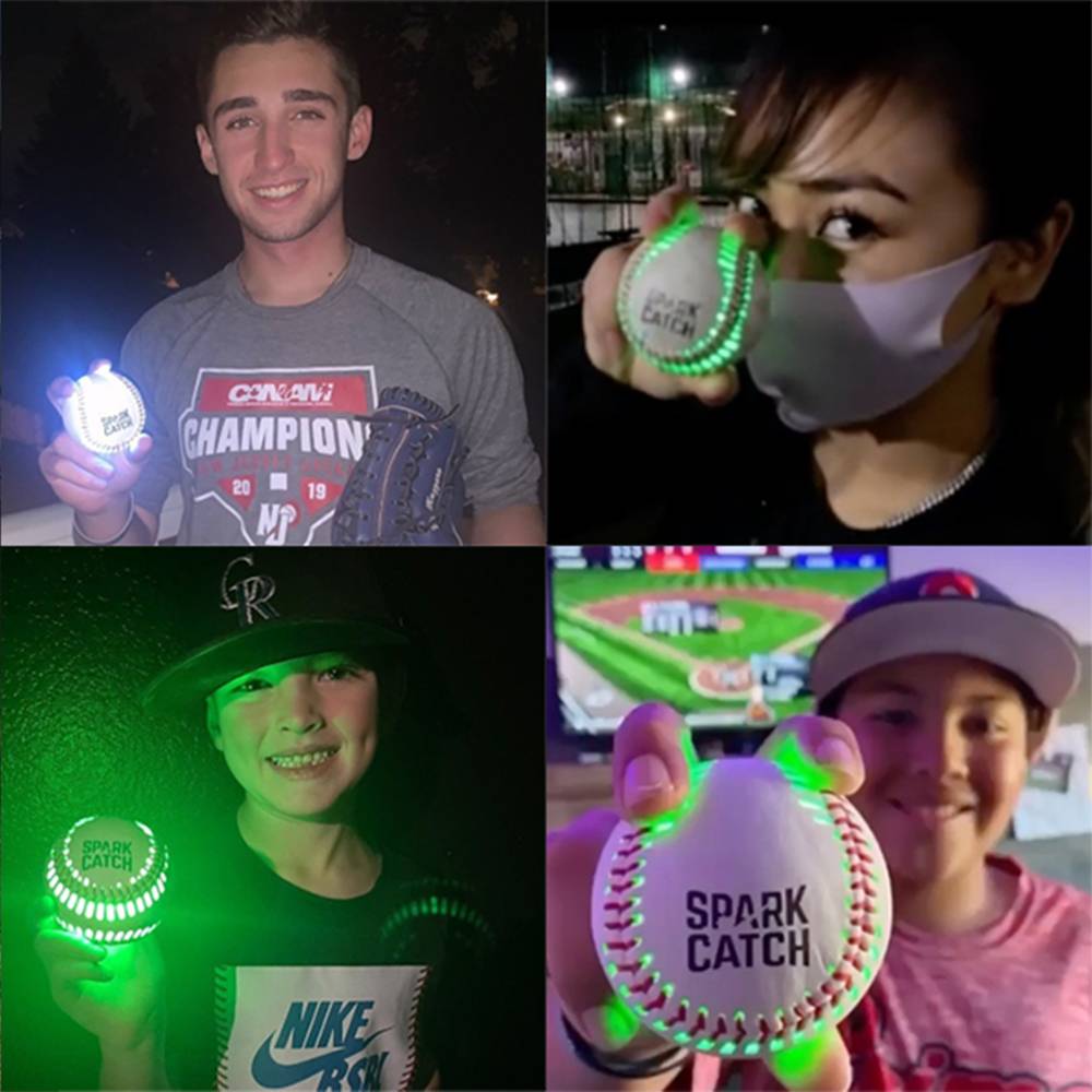 Spark Catch Nights Light Baseball Luminous Night Hard Training Practice Baseball Colorful LED Light