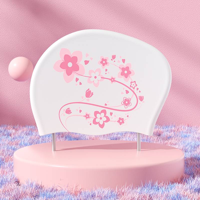 White Pink Flower-Special for Long Hair