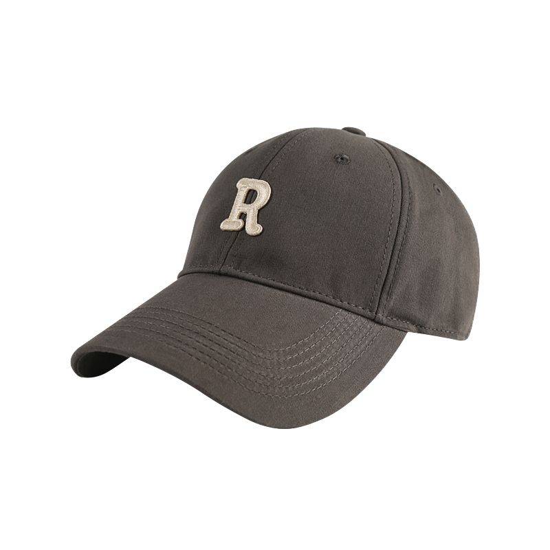 The new big head fence R standard hard top three -dimensional baseball hats female summer blushing ins -Korean baseball cap shading