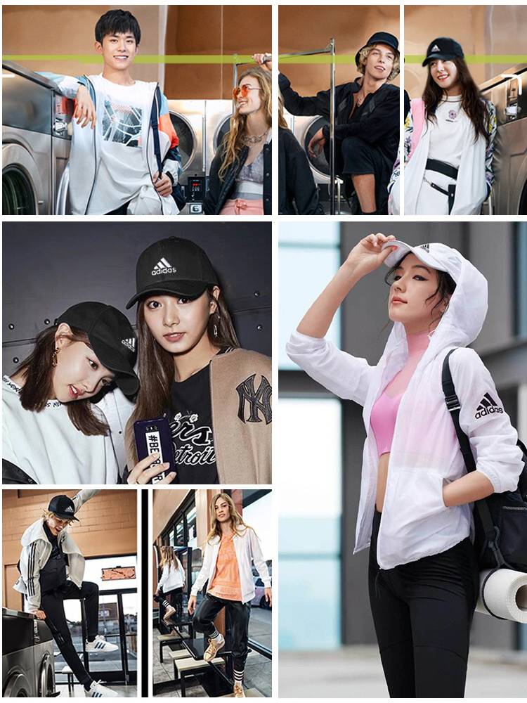 Adidas Adidas hat men and women black baseball sunscreen sunscreen tennis white fast outdoor duck tongue cap