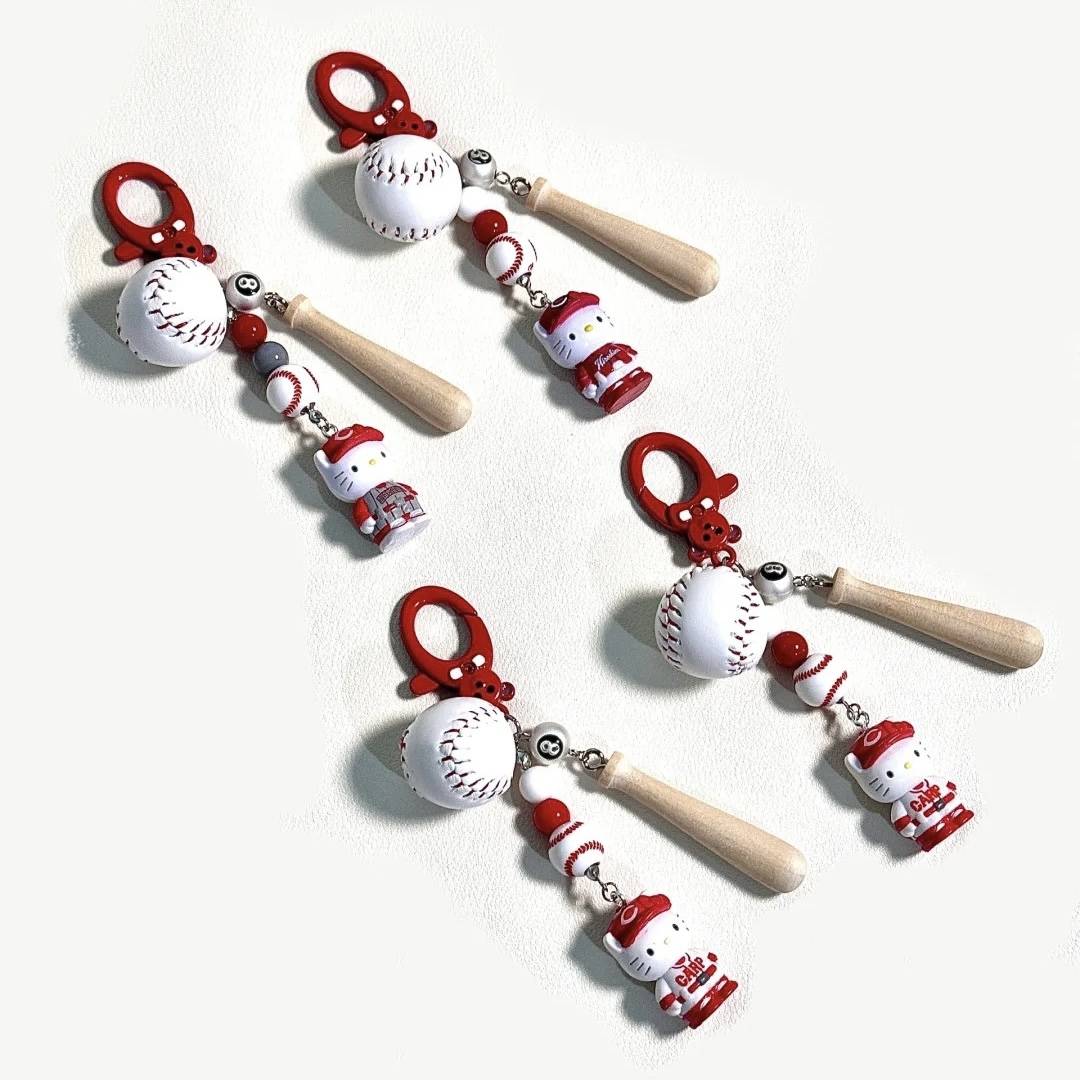 Kitty baseball keychain red [1]
