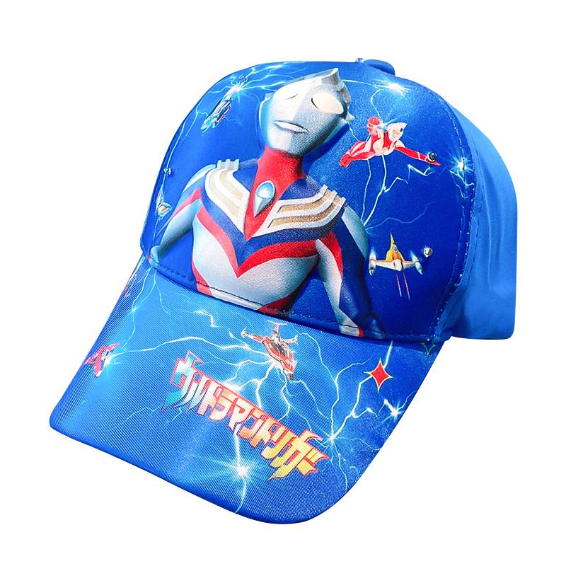 Children 2024 will shine Ultraman hat baseball cap Booth boy peaked cap girls casual sunscreen sunshade