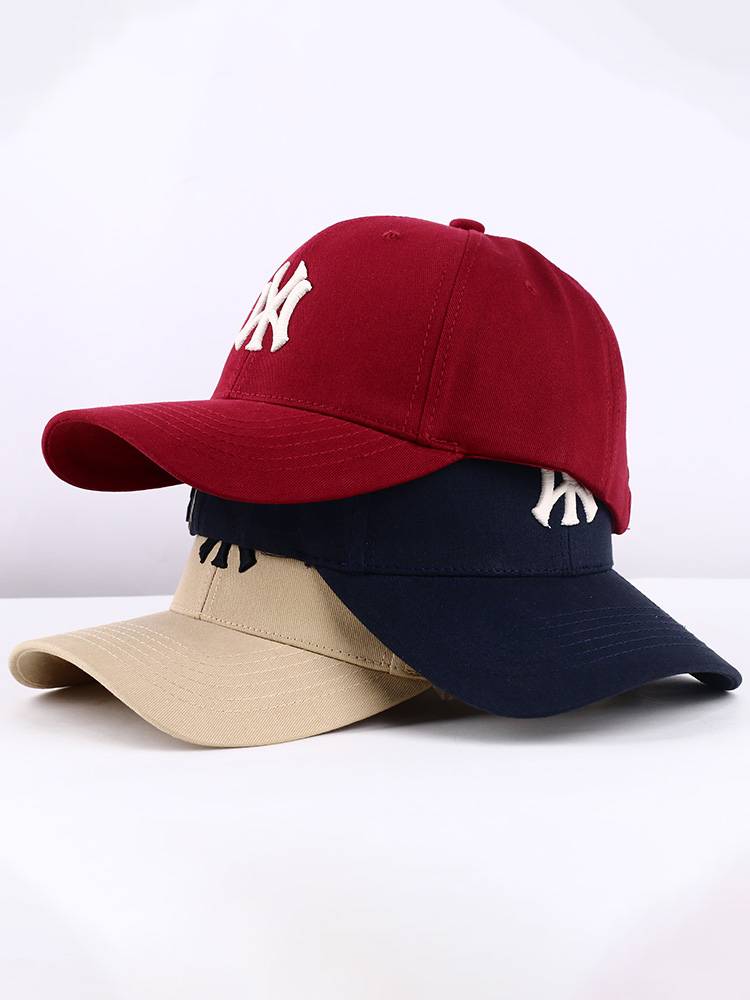 ny spring and summer embroidery cotton 2024 hat men's tennis hat female outdoor baseball cap female air -breathable peak hat