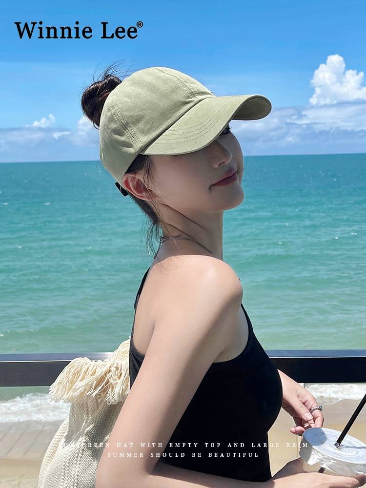 Winnie lee summer sunshine sunscreen empty top hat Sun baseball cap