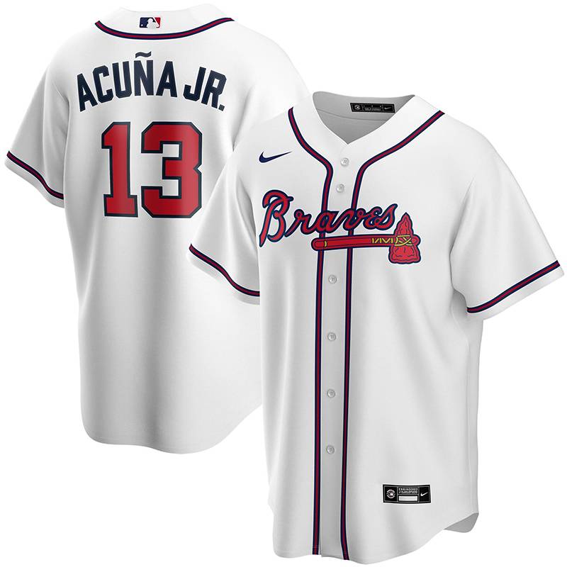 American Baseball Braves Warriors ACUNA JR. Akunia embroidered jersey baseball shirt short sleeves