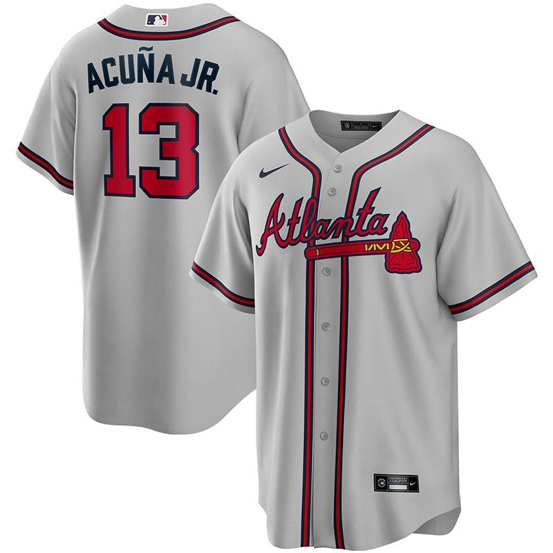 American Baseball Braves Warriors ACUNA JR. Akunia embroidered jersey baseball shirt short sleeves