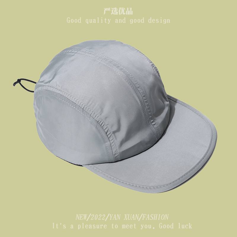 Summer flat hat Men's fast -drying baseball hat shading sunscreen hip hip hip hip slide hat female trendy big eaves duck tongue hat