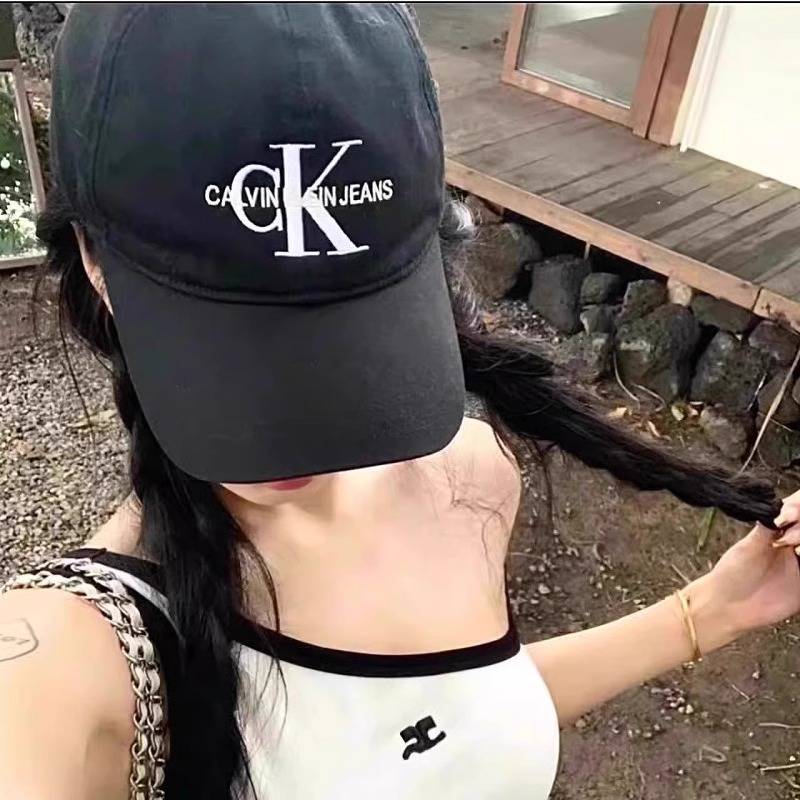 CK genuine purchasing baseball hat Jennie men and women new embroidery sunscreen can adjust denim peaked hats fisherman