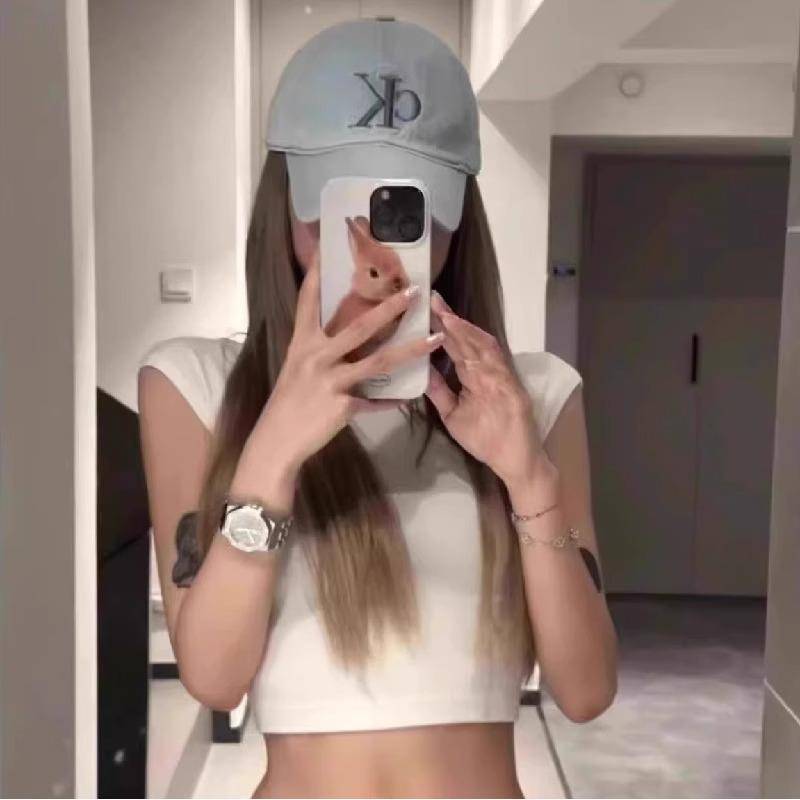 CK genuine purchasing baseball hat Jennie men and women new embroidery sunscreen can adjust denim peaked hats fisherman