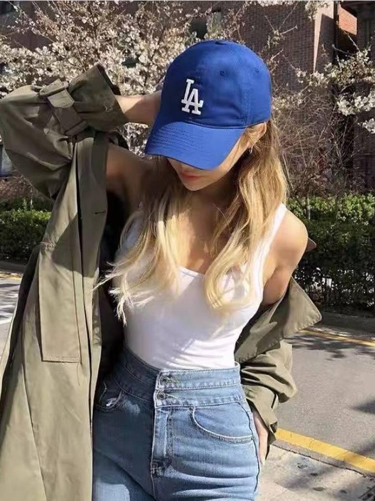 MLB hat baseball cap LA men and women New York Yankees NY peaked cap CP66/77 star same model 2024 new model
