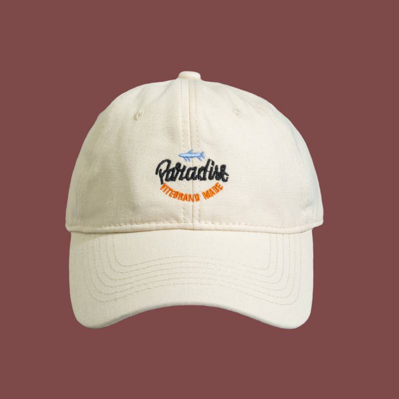 Daily versatile ~ Shark letters embroidery baseball female summer American casual sunscreen sunscreen duck tongue cap